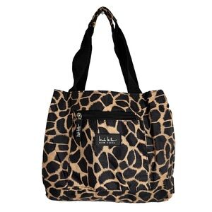 Nicolle Miller New York Insulated Lunch Tote Bag Giraffe Print Zip Up & Pockets